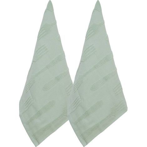 2 strofinacci in spugna 70x45 verde celeste - Atmosphera créateur d'intérieur