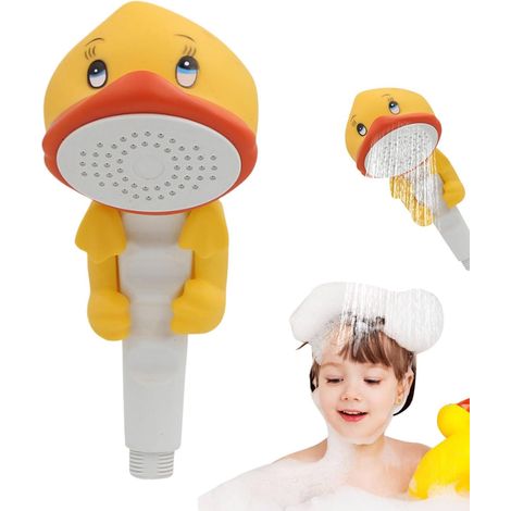 CCYKXA  Einteiliger Duschkopf, Kinderduschkopf, Badespielzeug mit Sprühfunktion, Baby-Handbrause, lustiges Badezubehör, kreative Badeausstattung für Mädchen