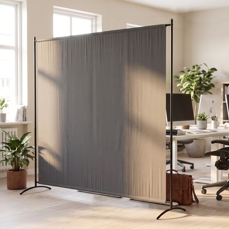 Paravent Extérieur à Panneau Unique, Séparateur de Pièce de 180H cm avec Protection UV30+, Gris Foncé (1/5)