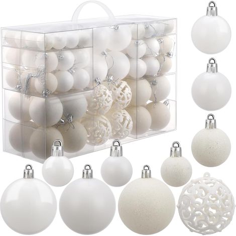 Christmas ornaments with hanging rings, a set of 100 (white),It is the ideal choice for you.