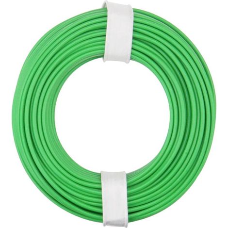 Donau Elektronik 125-014 Fil de câblage 1 x 0.25 mm² vert 10 m W181952 (1/2)