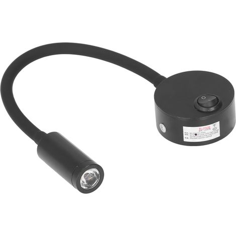 Projecteur LED flexible 3W 4000K, applique murale à col de cygne pour chambre d'hôtel, 85-265V (1/5)