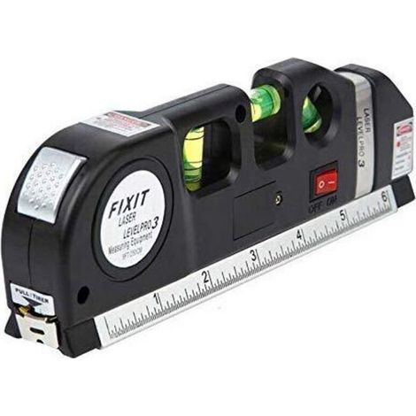 Livella laser multifunzione con misurazione laser e metro a nastro da 2,4 metri (8 piedi), righelli standard e metrici regolabili. -Crezuo