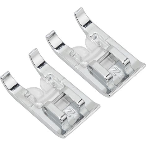 Lot de 2 pieds-de-biche pour machine à coudre - Pied-de-biche multifonctionnel en acier inoxydable résistant à l'usure