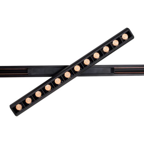 Lampada binario lineare 1 fase nera LED 12W 3000K Maxlight (1/4)