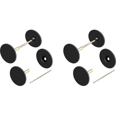 Lot de 4 plaques de recouvrement pour trous de porte, plaques de remplissage pour trous de poignée de porte, vis de fixation métalliques pour verrou de sécurité (1/5)