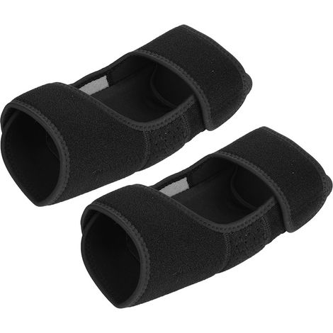Manchon de protection coude avec renfort élastique, paire de maniques sport pour fitness, musculation et entraînement, soutien articulaire ajustable. (1/5)