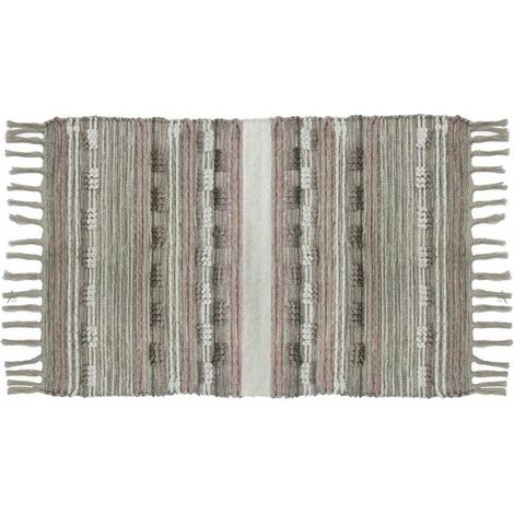 DKD Home Decor Tapis Frange Boho Multicolore 200x290 cm