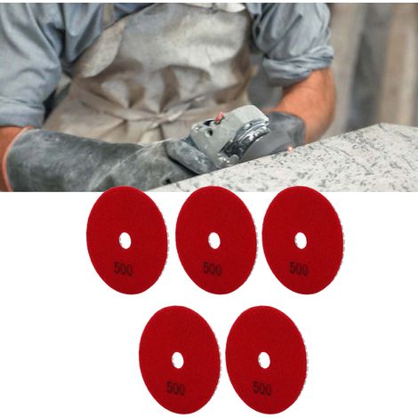 Vente de disques de meulage diamantés de 5 x 4 pouces et de disques de meulage à eau à base blanche de 4 pouces. (1/5)