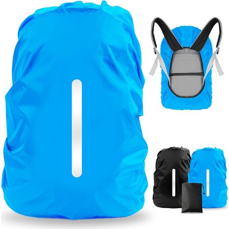 Housse de pluie imperméable et réfléchissante pour sac à dos, anti-poussière, antivol, idéale vélo, randonnée, camping. (1/5)