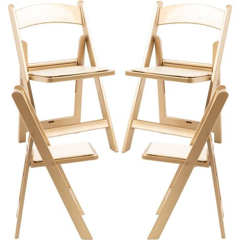 Sillas Plegables - Pack 4 Sillas Gala Plegable con Cojín efecto Golden (1/5)