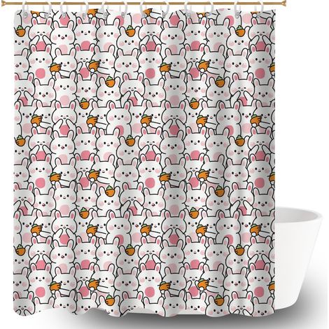 Rideau de bain en polyester 180x180 séchage rapide rideau étanche pour cacher un carrelage un peu vieillot (1/5)