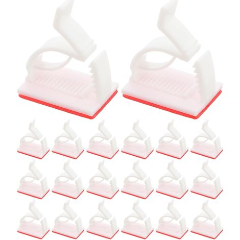 100pcs Clips de Câble Adhésif en Acrylique Blanc, Organisateur de Câbles Réglable Boucle de Fixation, Montage Simple pour Gestion des Fils à Domicile ou Bureau (1/5)