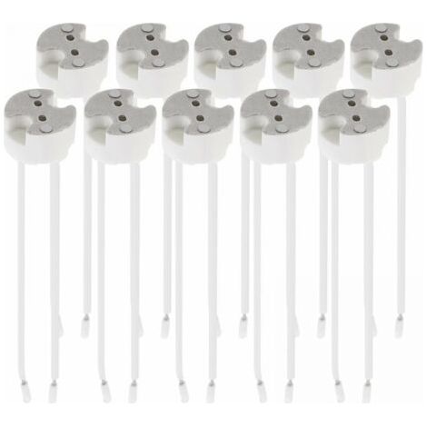 Set mit 10 GU5.3 Fassungen - GU5.3 oder MR16 Fassung - Halterung mit 12V Kabel - Für Lampen und Leuchten wie LED Halogen Spots