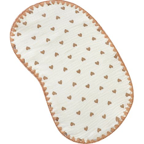 Baby-Kopfkissen zur Kopfformung – verhindert Spucken, absorbiert Schweiß, atmungsaktiv, weich, aus reiner Baumwolle, ideal für den Sommer, mit Herzchenmotiv (1/5)