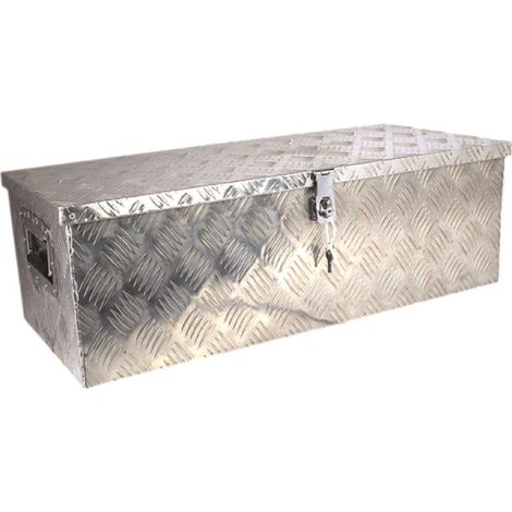 Vigor-Blinky 4055410 V-76 Baule Portattrezzi Alluminio Mandorlato 2 Maniglie Chiusura a Chiave 62 L 76x33,5x24,5 cm (1/4)