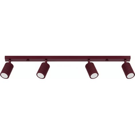 Plafoniere KARBON bordeaux 81x16.5x6.5cm Alluminio Sollux (1/5)