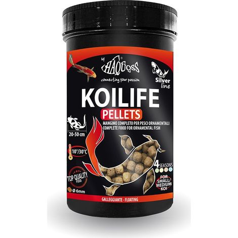 Haquoss KoiLife Pellets 1000ml/360gr Ø6mm - mangime in pellet per pesci da laghetto (1/3)