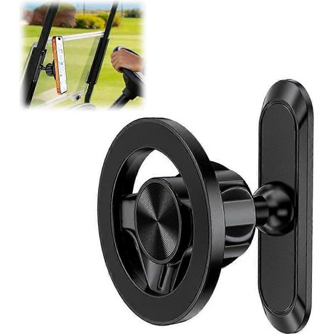 Support magnétique pour téléphone, rotatif, idéal pour la salle de sport, le golf et autres sports. Aimant N52 puissant, noir. (1/5)