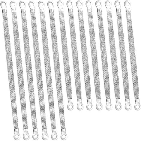 Lot de 14 bandes de terre tressées en cuivre - Moteur 10/12 - Universel - Pour voiture