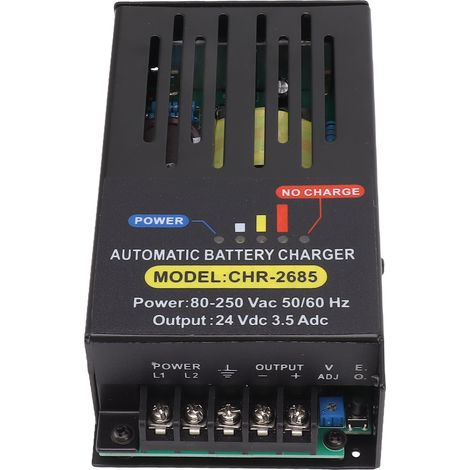 Chargeur de batterie de voiture 24 V entièrement automatique avec protection du circuit et maintien de charge (80-250 V) pour batteries automobiles. (1/5)