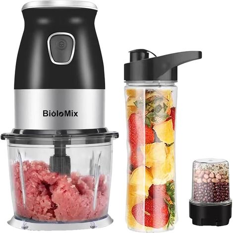 Blender, Design Multifonctionnel et Portable, noir, 3 en 1 (1/2)