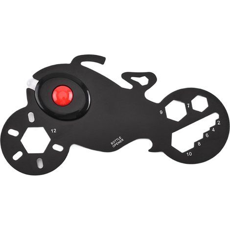 Multi-functional survival tool for credit cards, credit card survival tool, versatile pocket survival tool with light, motorcycle-shaped multi-functional pocket survival tool (1/5)