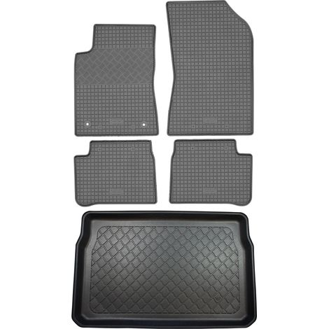 Citroën C3 III Berline (3/5 portes) à partir de janvier 2017 - Jeu de tapis de sol en caoutchouc + tapis de coffre