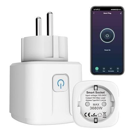 ZigBee Prise Connectée 16A, 3680W Pris Connectée Avec Télécommande Smart Prise Intelligente avec Mesure de Consommation électrique,Smart Plug (1/5)