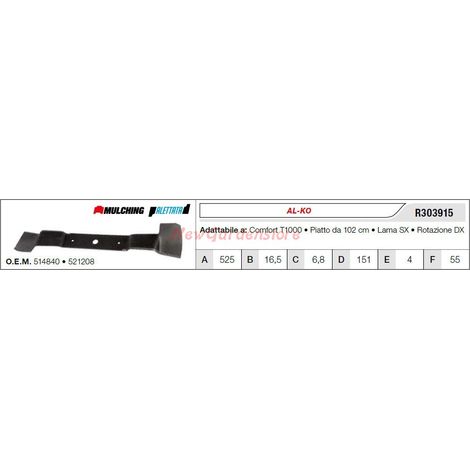 AL-KO Messer für T1000 Komfort-Rasenmäher R303915