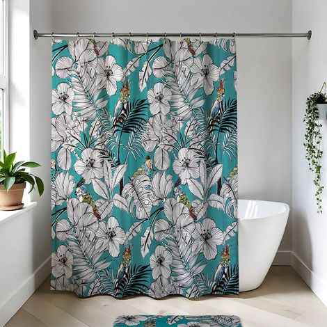 Tenda doccia peva 180x180 cm - jungle fever blu - Tendance