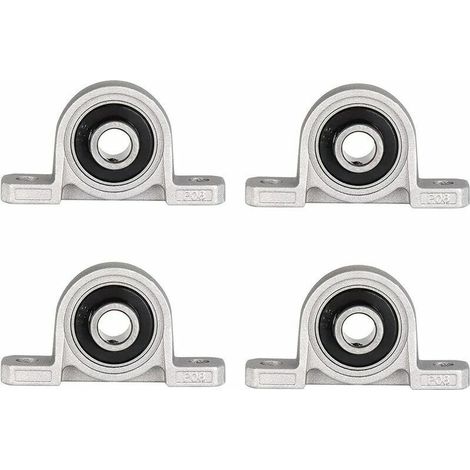 4 Pcs Roulements Bloc, 10mm Roulements à Billes, Paliers a Semelle, Roulements de Bloc d'oreiller, Bride Alésage Auto Support Monté Auto Régler (1/5)