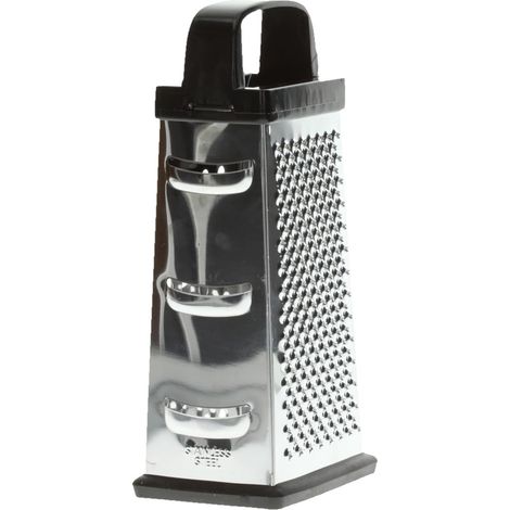 Rallador tradicional de acero inoxidable con mango de plástico para un mejor agarre durante su uso (1/3)