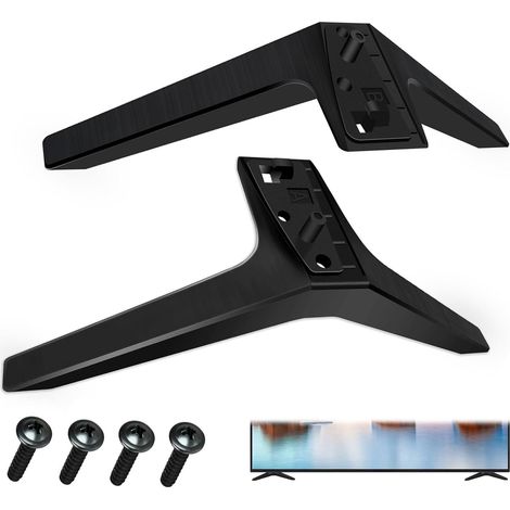 Pieds De Support TV, 2PC Pieds De PiéDestal De Base TV Compatible avec LG avec 4 Vis Support TV Noir pour TéLéViseur LG (49 50 55 Pouces) (1/5)