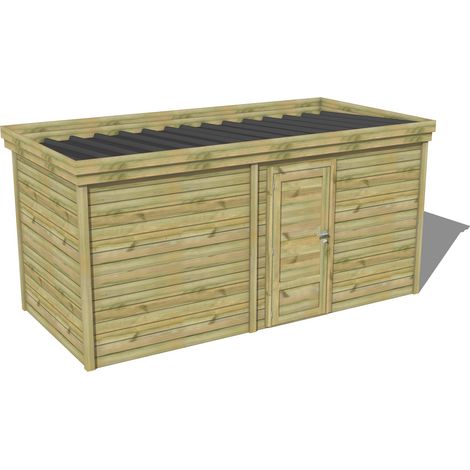 ABRI DE JARDIN bois traité 27mm, 4,7x2,1m, 10m2 (1/3)