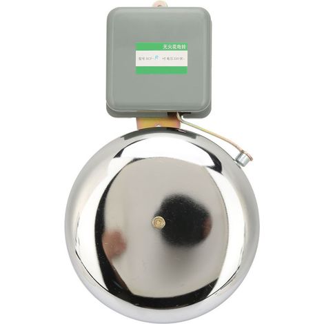 Horloge scolaire électrique en acier inoxydable, 20 cm (8 pouces), pour usines, bureaux et écoles, 220 V, 35 W (1/5)