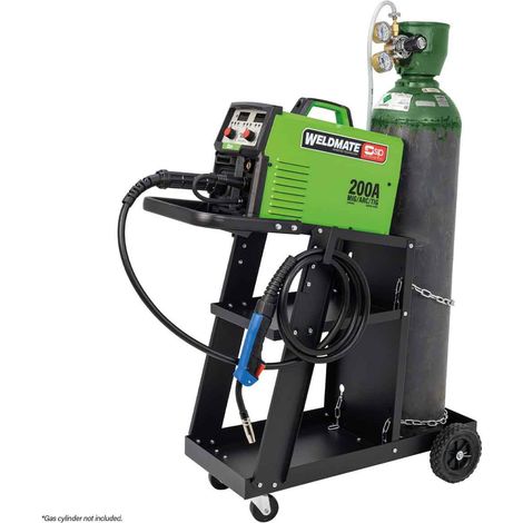 SIP WELDMATE AUTOPLUS 200A MIG/ARC/TIG Synergic Inverter Welder with Cart Package - L124.8 x W57 x H105.8 cm (1/5)