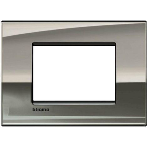 Bticino livinglight air placca 3 moduli colore palladio lucido lnc4803pl