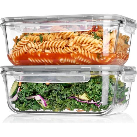 Lot de 2 récipients alimentaires en verre (1/5)