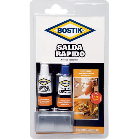 Bostik Saldarapido, colla bicomponente istantanea super forte blister 30ml (1/3)
