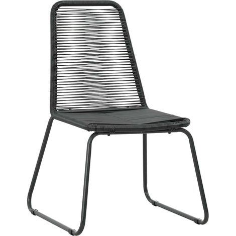 Maison Exclusive - Chaises d'extérieur lot de 2 Résine tressée Noir (1/4)