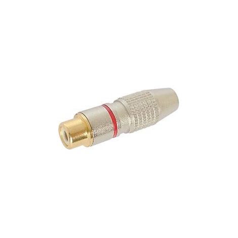prise RCA femelle avec pointe Rouge Doré Multicolore