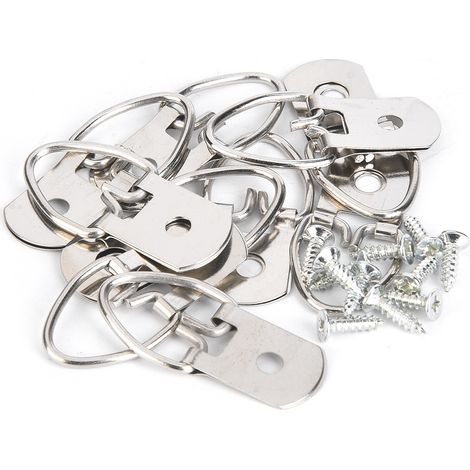 Crochet De Suspension Pour Cadre Photo - En Fer Robuste - Pour Tableaux Et Miroirs - Lot De 50 Pièces (1/5)
