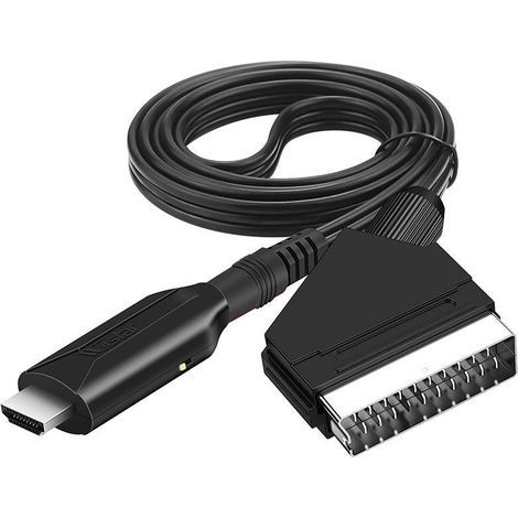 Convertisseur Adaptateur HDMI vers Péritel, Câble HDMI to Scart Converter,Adaptateur Tout-en-Un, convertisseur Audio vidéo pour DVD、XBOX360、PS4 Blu-Ray (1/4)