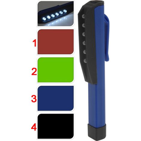 MINI TORCIA ELETTRICA 6 LED CON CLIP