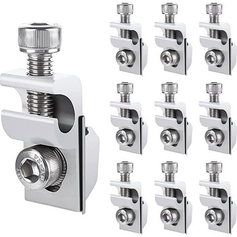 10 pezzi M6 clip di messa a terra standard per pannelli solari, kit di fissaggio per sistema di montaggio solare (1/4)