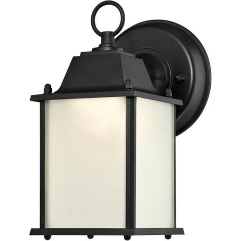 Dimmable LED Outdoor Wall Light Black Lantern