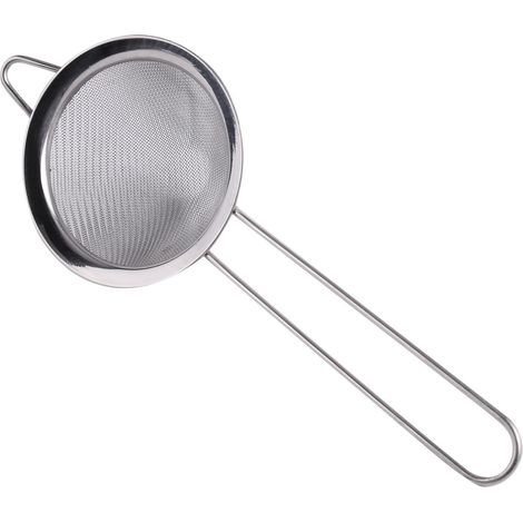 1 Filtre Conique Acier Inoxydable Maille Fine Poignée Polie Crochet Suspension Bar Cocktails