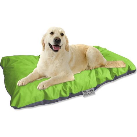 Coussin d'extérieur pour chien noir / Anis réversible 105x60cm