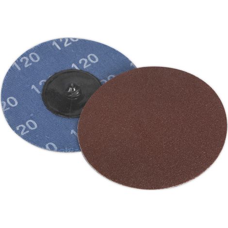 Sealey 75mm Quick Change Sanding Disc 120Grit - Pack of 10 PTCQC75120